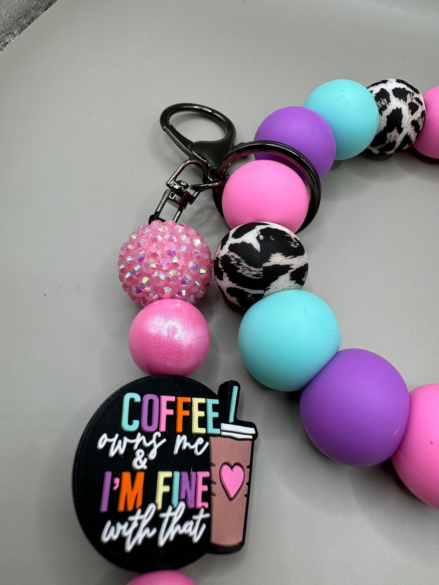 Coffee Owns Me Wristlet with Focal Attachment