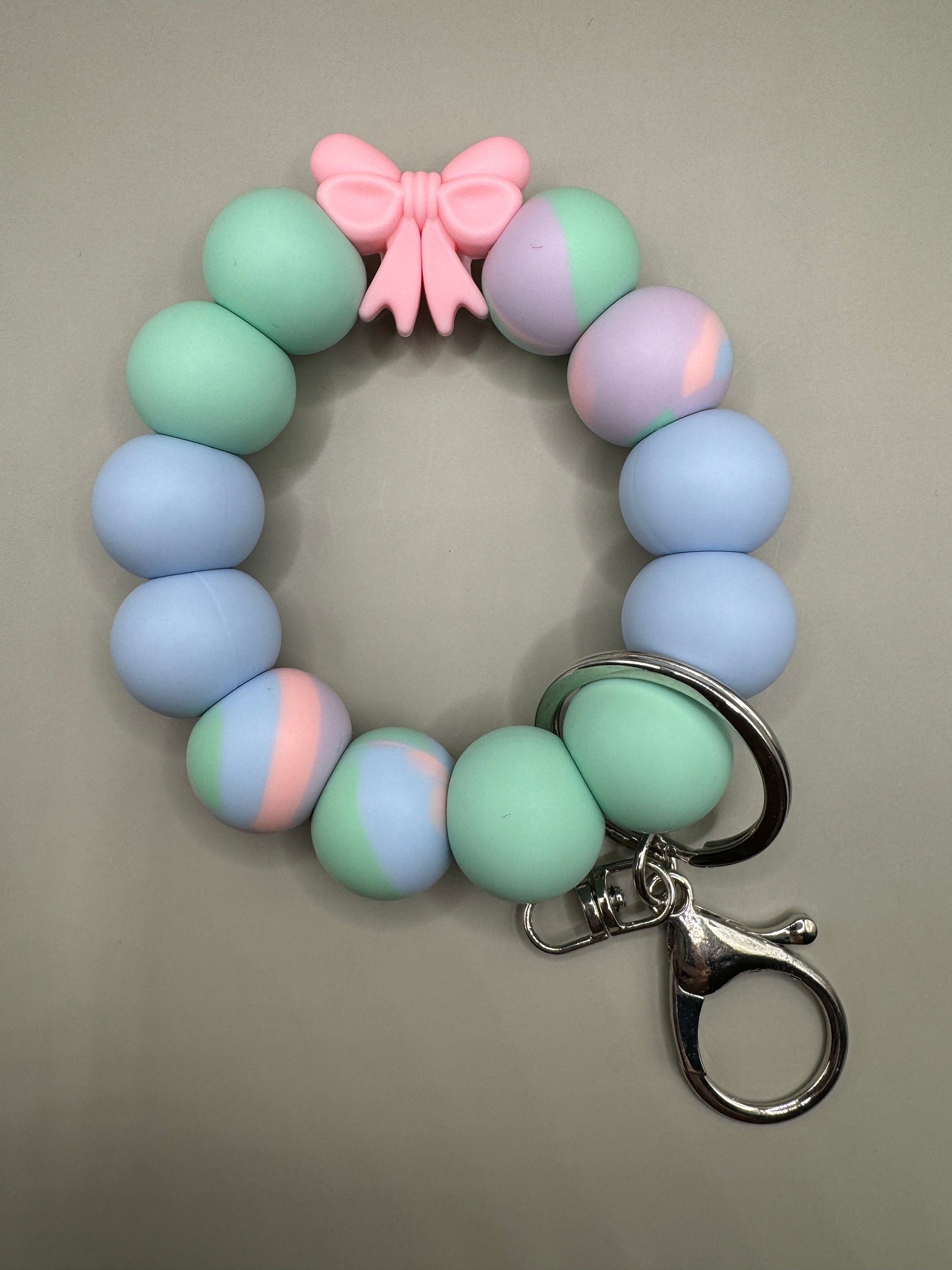 19mm Mini Keychain with Light Pink Bow or Zipper Pull - IT’S PRECIOUS